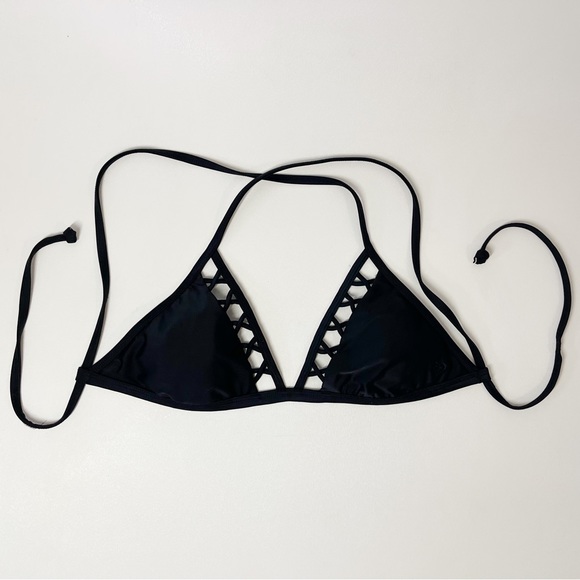 Roxy Triangle Cut Out String Bikini Top - Picture 1 of 4